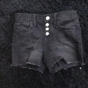 Black jean shorts